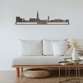 Skyline Veghel Notenhout 130 Cm Wanddecoratie Voor Aan De Muur Met Tekst City Shapes
