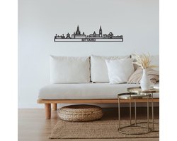 Skyline Sittard Zwart Mdf 130 Cm Wanddecoratie Voor Aan De Muur Met Tekst City Shapes