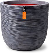 Capi Europe - Pot de fleurs sphère Rib NL - 54x52 - Gris foncé - Pour l'intérieur et l'extérieur - KDGR935