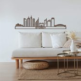 Skyline Sydney Eikenhout 130 Cm Wanddecoratie Voor Aan De Muur Met Tekst City Shapes