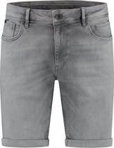 Purewhite -  Heren Skinny Fit   Korte Broek  - Grijs - Maat 27