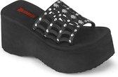 DemoniaCult - FUNN-13 Plateau Sandaal - US 10 - 40 Shoes - Zwart