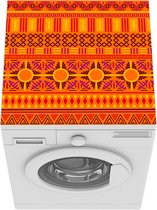 Wasmachine beschermer mat - Patronen - Oranje - Zon - Breedte 60 cm x hoogte 60 cm