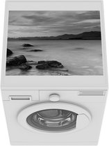 Wasmachine beschermer mat - IJs - Bergen - Zwart - Wit - Breedte 55 cm x hoogte 45 cm