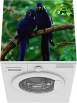 Wasmachine beschermer mat - Hyacintara's op een tak - Breedte 60 cm x hoogte 60 cm