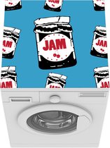 Wasmachine beschermer mat - Patroon - Jam - Kers - Breedte 60 cm x hoogte 60 cm