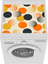 Wasmachine beschermer mat - Polkadot - Design - Retro - Oranje - Breedte 55 cm x hoogte 45 cm