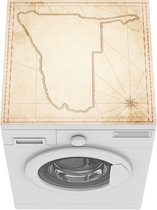 Wasmachine beschermer mat - Illustratie van de contouren van Namibië op een oude kaart - Breedte 60 cm x hoogte 60 cm