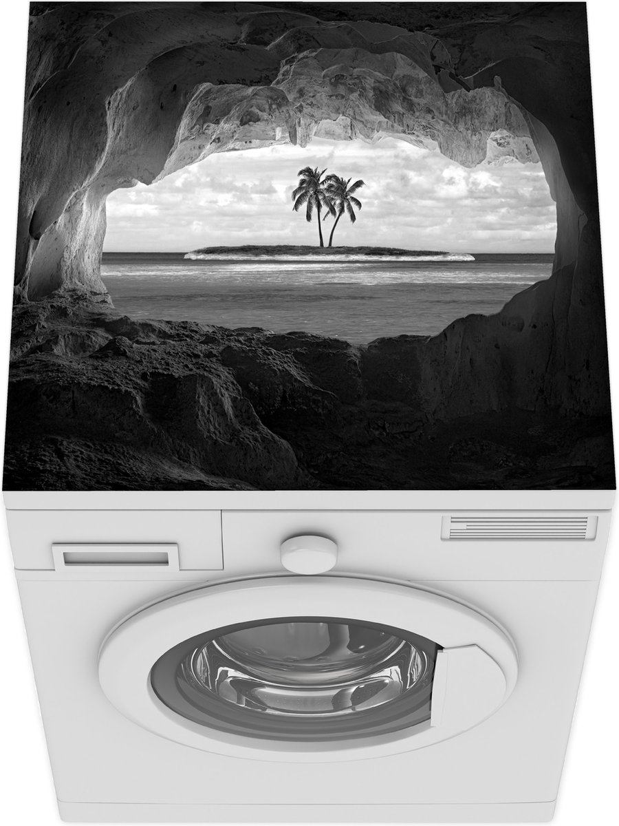 Protège Machine à Laver - Tapis Machine à Laver - Tapis Persan - Motifs - Blauw - Wit