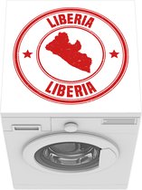 Wasmachine beschermer mat - Rode illustratie van Liberia - Breedte 60 cm x hoogte 60 cm