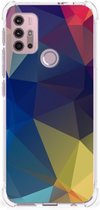Telefoon Hoesje Motorola Moto G30 | G20 | G10 Hoesje maken met transparante rand Polygon Dark