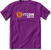 Bitcoin Master - Crypto T-Shirt Kleding Cadeau | Dames / Heren / Unisex | Bitcoin / Ethereum shirt | Grappig Verjaardag kado | Tshirt Met Print - Paars - XXL