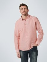 No Excess Mannen Overhemd Met Lange Mouwen Koraal XL