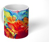 Mok - Regenboog kleuren door elkaar - 350 ML - Beker - Uitdeelcadeautjes