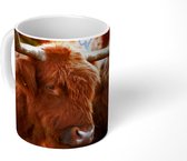 Mok - Schotse Hooglanders - Portret - Herfst - 350 ML - Beker - Uitdeelcadeautjes