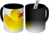 Magische Mok - Foto op Warmte Mok - Bad eend op witte achtergrond - 350 ML - Uitdeelcadeautjes