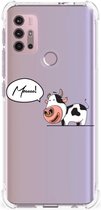 Silicone Back Case Motorola Moto G30 | G20 | G10 Telefoonhoesje  met doorzichtige rand Cow