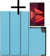Lenovo Tab M10 FHD Plus Hoesje Case Hard Cover Hoes Book Case + Screenprotector - Licht Blauw