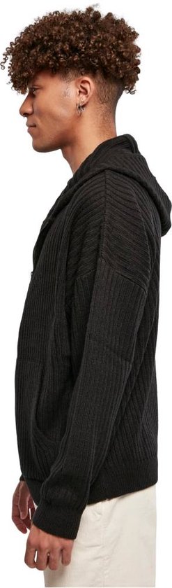 Urban Classics - Knitted Vest met capuchon - M - Zwart