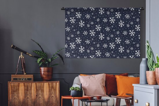 Tapisserie - Tapisserie - Hiver - Flocon de neige - Motifs - 150x100 cm - Tapisserie