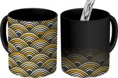 Magische Mok - Foto op Warmte Mokken - Koffiemok - Patronen - Goud - Abstract - Magic Mok - Beker - 350 ML - Theemok