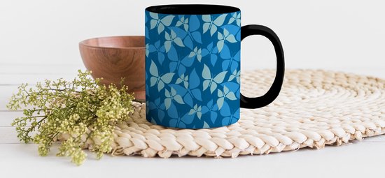 Tasses à Café En Céramique Avec Imprimé Papillon Et Fleur Violet Pour Homme Et Femme 326 G