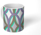 Mok - Koffiemok - Geometrie - Ruit - Lijn - Patronen - Mokken - 350 ML - Beker - Koffiemokken - Theemok