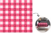 Tafelkleed - Tafellaken - 180x180 cm - Roze - Patronen - Bloemen - Binnen en Buiten
