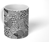 Mok - Koffiemok - Zentangle - Patronen - Paasei - Mokken - 350 ML - Beker - Koffiemokken - Theemok