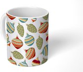 Mok - Koffiemok - Kerstballen - Patroon - Kerst - Feest - Mokken - 350 ML - Beker - Koffiemokken - Theemok