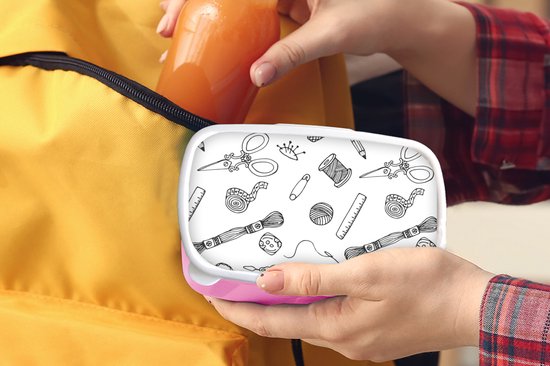 Breadbox Rose - Lunchbox - Breadbox - Tricot - Coudre - Patrons - Laine - 18x12x6 cm - Enfants - Fille