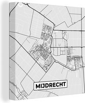 Peinture sur toile Mijdrecht - Carte - Plan de la ville - Carte - 50x50 cm - Décoration murale