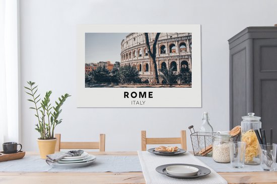 Peinture sur Toile Italie - Rome - Colisée - 120x80 cm - Décoration murale