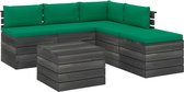 Medina 6-delige Loungeset met kussens pallet grenenhout