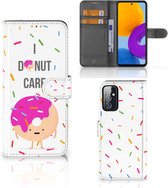 Smartphone Hoesje Geschikt voor Samsung Galaxy M52 Bookcase met Quotes Donut Cadeautjes voor Meisjes