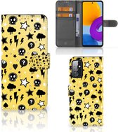 Etui portefeuille portefeuille avec porte-cartes Samsung Galaxy M52 Case Punk Yellow