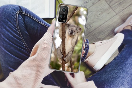 Convient pour coque Xiaomi Mi 10T 5G - Koala - Branches - Animal - Enfants - Garçons - Meiden - Coque de téléphone en Siliconen