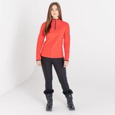 De Dare2B Savvy Luxe Fleece - wintersportpully - dames - halve rits - ruitweving - rood