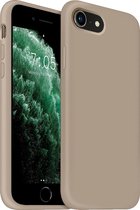 Coverzs Luxe Liquid Silicone case geschikt voor Apple iPhone SE 2022 - grijs