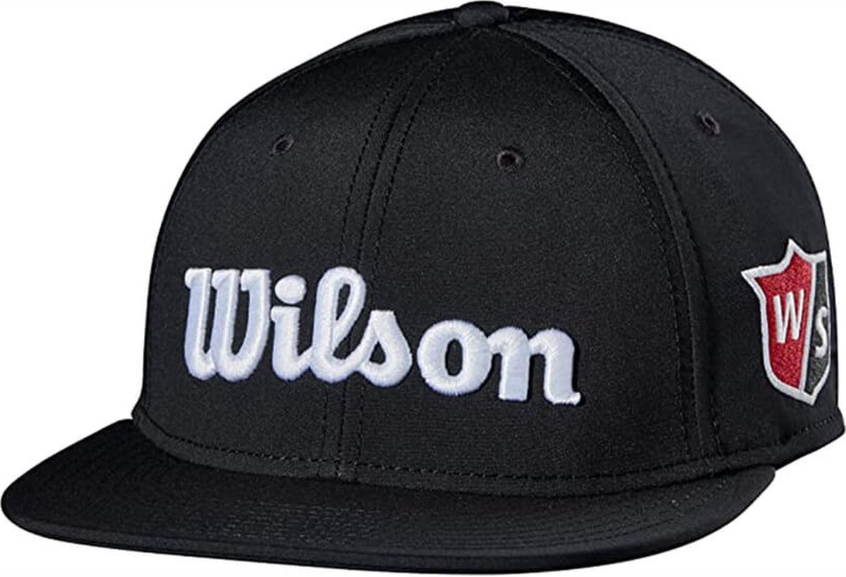 Wilson Staff Tour Flat Brim Golfcap - Zwart Wit