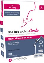 Flea Free Spot-On Combo Kat - 4 pipetten (voorheen Flea Free Ectoline Duo Spot-On Kat)
