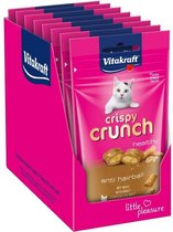 VITAKRAFT Crispy Crunch Dental Malt Cat Snack - Anti Haarbal - 8x60g Pack