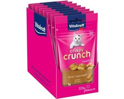 Vitakraft Crispy Crunch - Dental Malt - Cat Snack - Anti Haarbal - 8 x 60 g