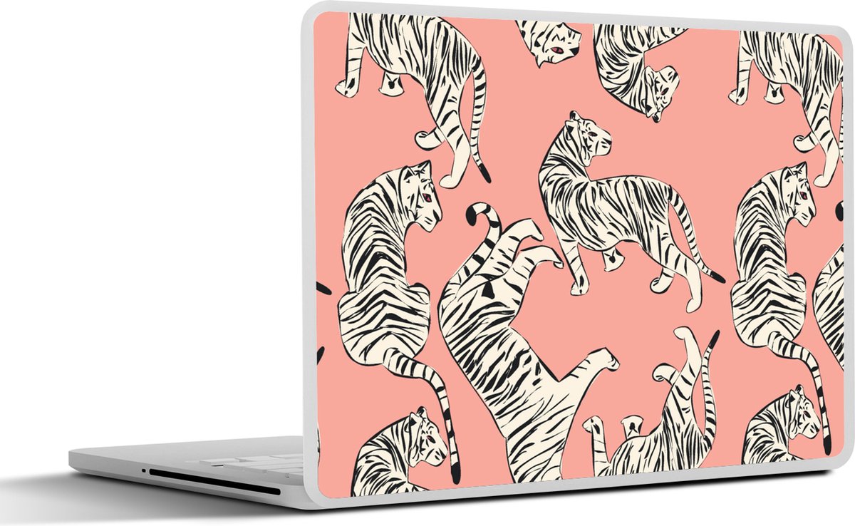 Laptop sticker - 15.6 inch - Tiger - Patroon - Jungle - 36x27,5cm - Laptopstickers - Laptop skin - Cover