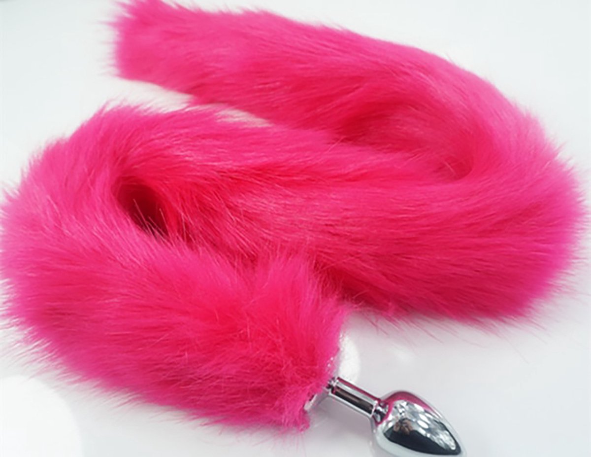 Goedkoopste Buttplug - Vossenstaart buttplug - Foxtail buttplug - Roze - Erotisch - XL - 75CM - Anaal - Tail buttplug