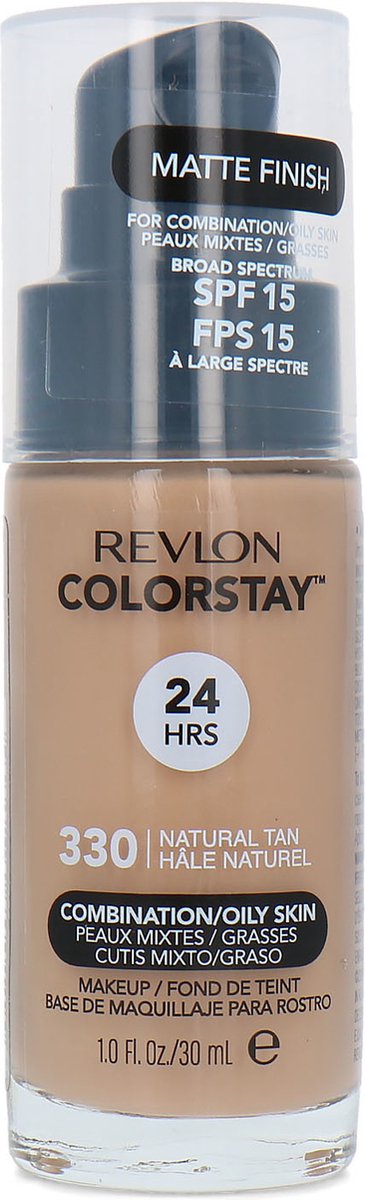 Revlon Colorstay Make-up for Combination/Oily skin met pomp No. 330 - Natural Tan