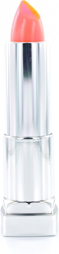 Maybelline Color Sensational Popsticks, lippenstift in de kleur Citrus Slice, met een oranje-roze punt en zilveren huls.