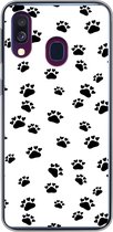 Coque Samsung Galaxy A40 - Motifs - Chat - Pieds - Coque de téléphone en Siliconen -