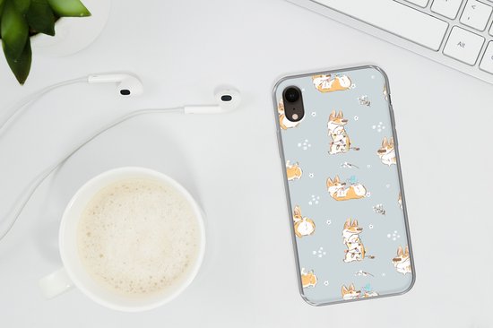 Coque iPhone XR - Motif - Chien - Corgi - Coque en Siliconen téléphone -