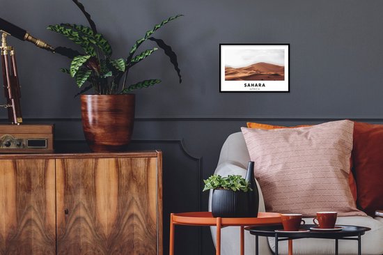 Poster in lijst - Fotolijst 30x20 cm - Posters - Afrika - Zand - Natuur - Posterlijst zwart - Decoratie - Wanddecoratie woonkamer - Muurdecoratie slaapkamer